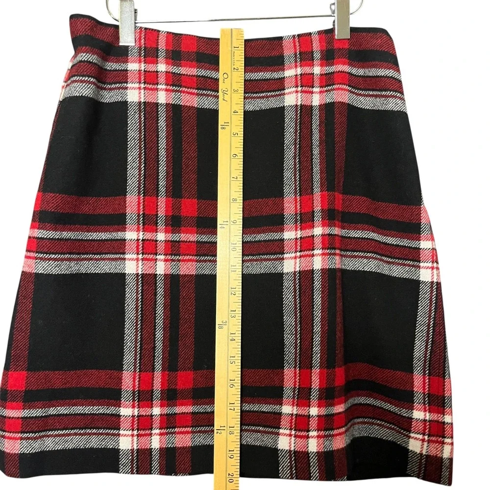 Talbots Petite Tartan Plaid‎ Mini Skirt Wool Blend Sz 8P Preppy Classic Academia